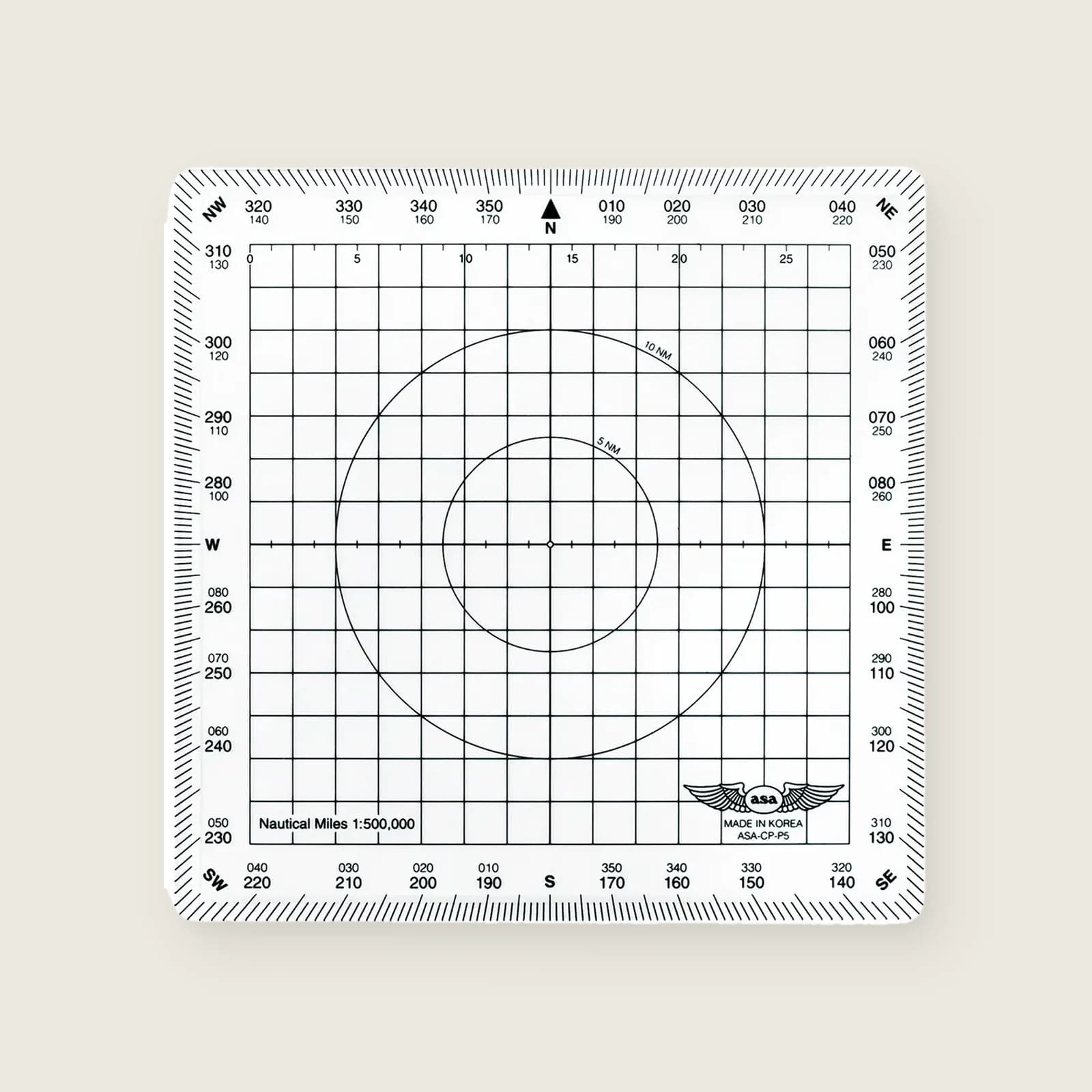 AirClassics Square Aviation Plotter CP-P5