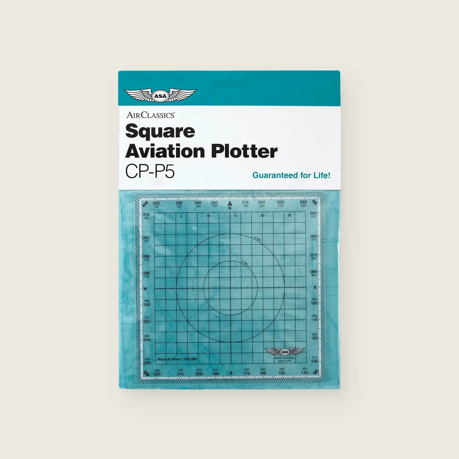 ASA AirClassics Square Aviation Plotter CP-P5, ander aanzicht