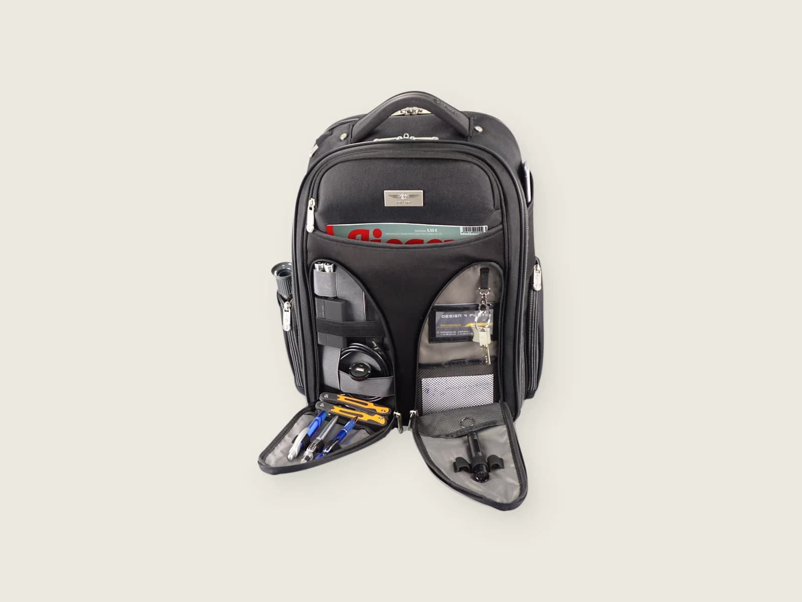 Design4Pilots Pilot Backpack zwart, ander aanzicht