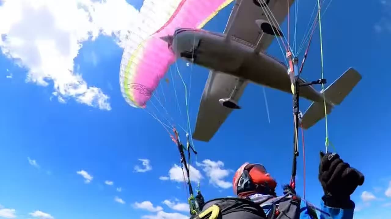 Paraglider geraakt door Cessna 172