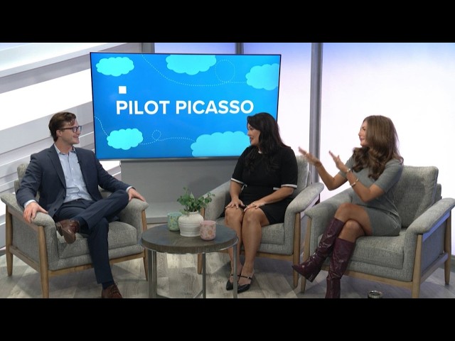 Benjamin McDaniel, de Pilot Picasso, in de studio van 5NEWS